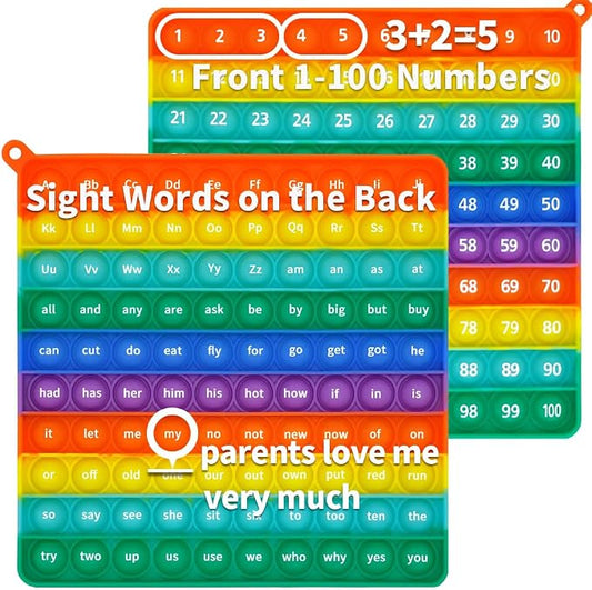 Sight Word A-Z Alphabet 1-100 Numbers Toy, is an Early Reading and Numbers Enlightenment Play Toy, Suitable for Home and Classroom,Making the Learning Experience Easier and Fun