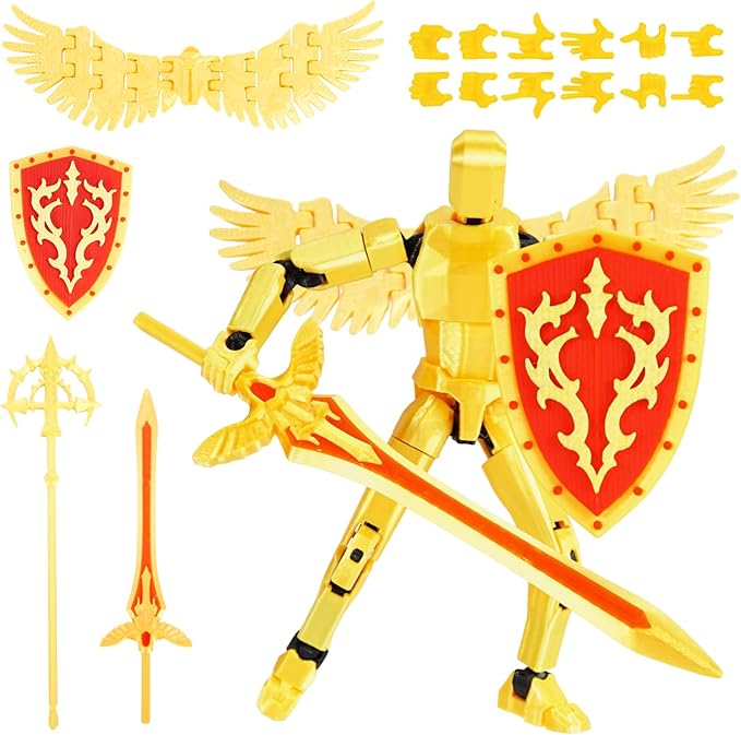T13 Action Figure Set Assembled-3D Printed Multi-Jointed Movable Dummy 13，Titan 13 Action Figure, Birthday Gifts for Boys, Girls Desktop Decorations