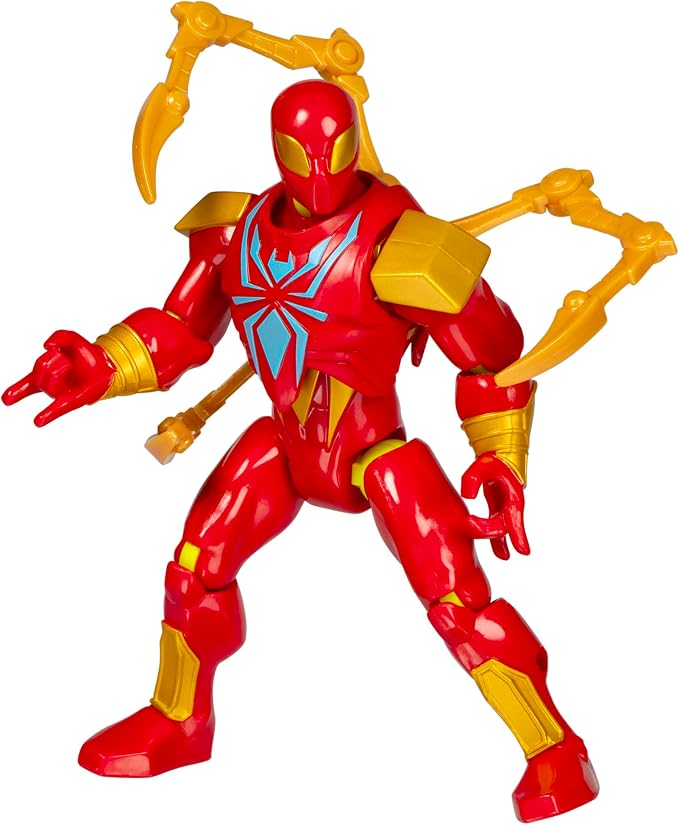 Spider-Man MixMashers Marvel Iron Spider Custom Spider-Man Mix-and-Match Deluxe Action Figure & Accessories, 5-Inch-Scale (12 cm) Super Hero Toys, Ages 4+