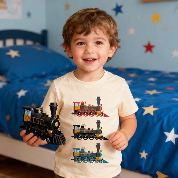 Todder Boys Shirt Kids Trains Bug Retro Nature Cool Tees Tops 2-7 Years