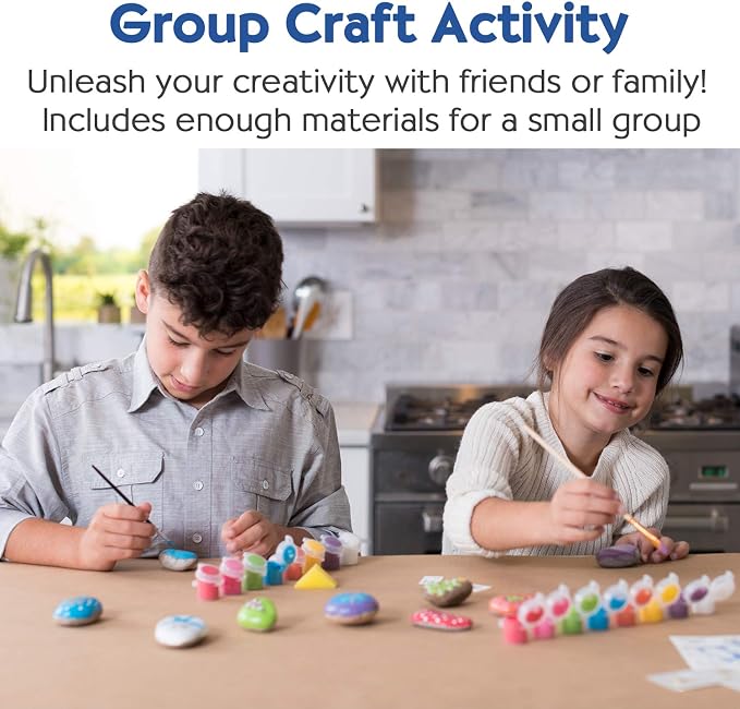 Creativity for Kids Holiday Hide & Seek Rock Painting Kit | Paint, Decorate & Hide 10 Festive Rocks | DIY Christmas Craft Kit for Kids to Inspire Creativity & Kindness (Ages 6+)