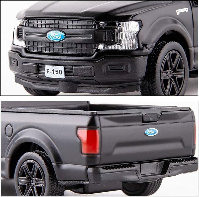 TGRCM-CZ 1/36 Scale F150 Pickup Truck Casting Car Model, Zinc Alloy Toy Car for Kids, Pull Back Vehicles Toy Car for Toddlers Kids Boys Girls (Black)