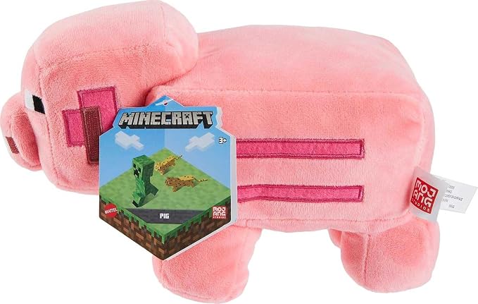 Mattel Minecraft Basic Plush Character Soft Dolls, Video Game-Inspired Collectible Toy Gifts for Kids & Fans Ages 3 Years Old & Up