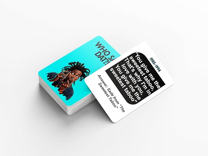 Kinfolk Who Said Dat: R&B Trivia Card Game – Name That Artist Challenge Featuring 76 Classic Lyrics & Quotes | Fun Music Game for Teens & Adults | Great for Parties, Cookouts & Late-Night Laughs