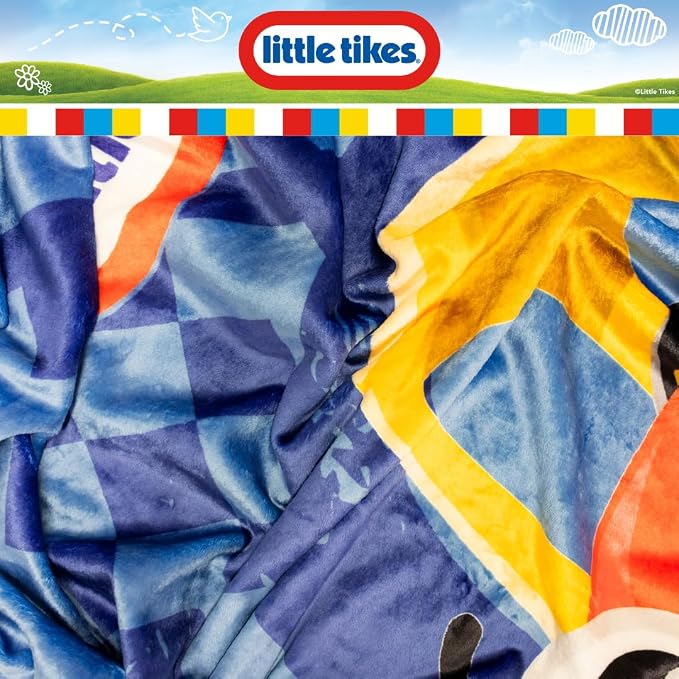 Little Tikes Cozy Coupe Throw – Kids Super Soft & Plush 46 x 60 Blanket, Race Car Design Bedding Accessory (Officially Licensed) by Franco