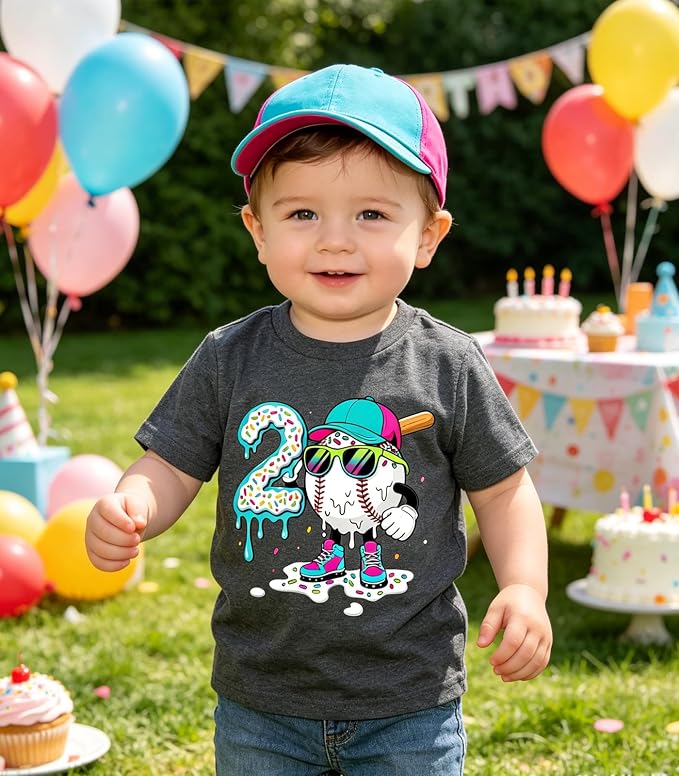 Lovekider 2-5 Years Birthday Boy Shirt Construction Party T-Shirts Excavator Cotton Short Sleeve Tee Dark Grey