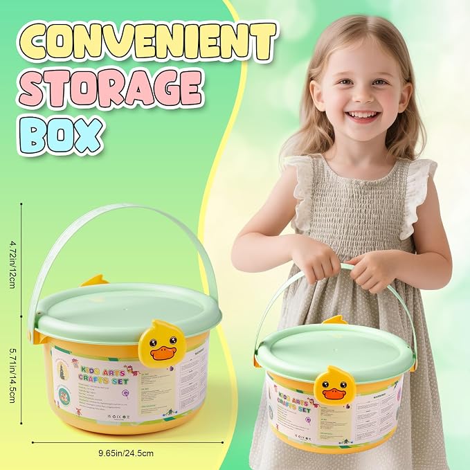 Sundaymot Kids Arts and Crafts Set 2000+ Piece DIY Craft Supplies Kit with Assorted Accessories for Boys & Girls Ages 6-12, School Classroom Projects, Gifts for Boys and Girls.
