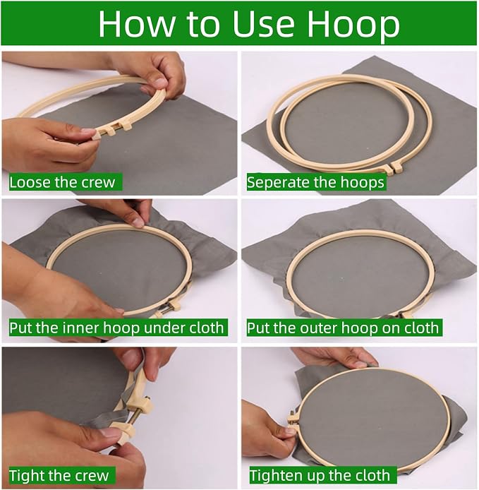 DIY Punch Needle Kits for Beginners Lion with Hoop Embroidery Punch Needle Starter Craft Set Easy for Adults and Children Festival Gift and Decoration 20x20cm-2