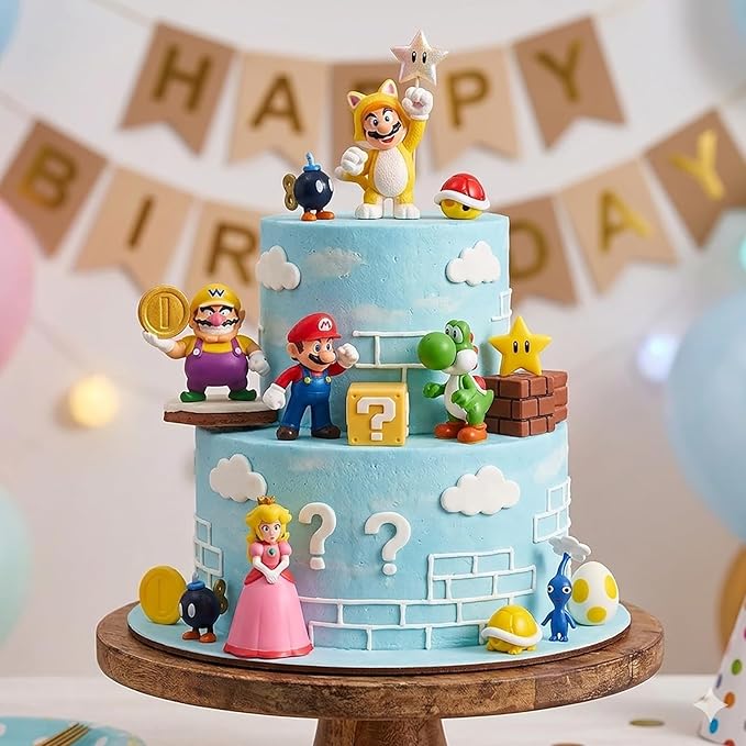 48PCS Mario Inspired Mini Action Figures Set, Classic Game Characters Figurines, 2 Inch Toys for Cake Toppers, Party Favors & Collectibles