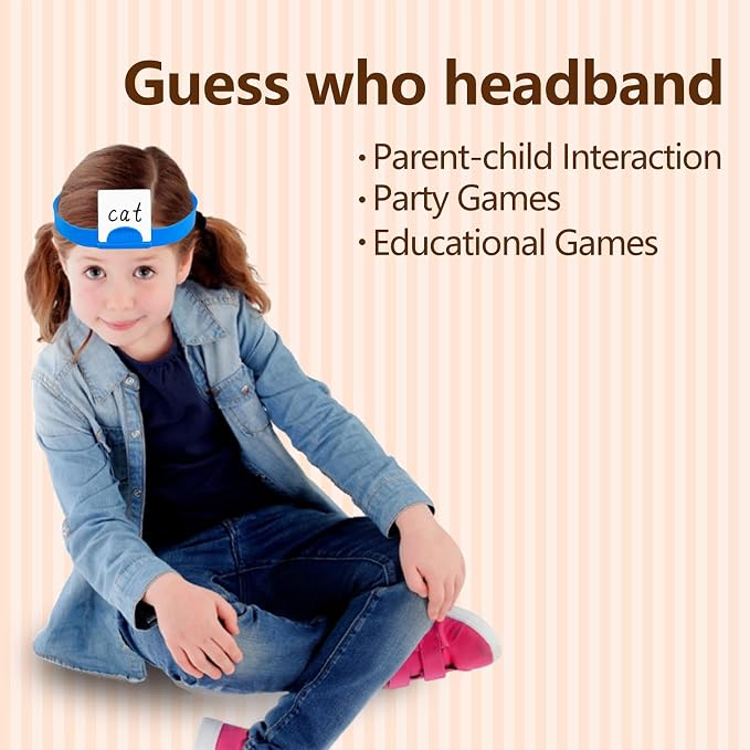 6 Pcs Guess Who Game Headbands, with 100 Dry Erase Cards, Headbands Board Games for Family Game Night, Party Activities for Adults and Kids