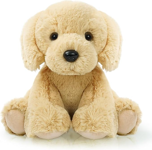 Plush Dog Sitting Toys Stuffed Animal, Realistic Dog Stuffed Animal Toy Characters Stuffed Filled in Limbs 8.5 Inch Soft Huggable Gifts for Kids with Stuffed Animals Birthday Gift for Girls Boys