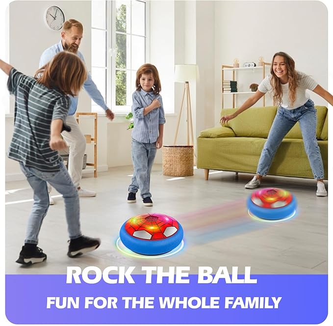 Ocditikl Hover Soccer Ball, Air Floating Soccer with LED Lights & Foam Bumper, Indoor Soccer Toys for Kids Ages 5-12, Ideal Easter Birthday for 4 5 6 7 8 9 10 11 12 Year Old Boys Girls