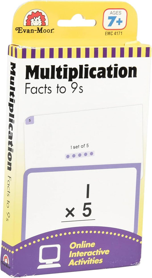 Multiplication Facts to 9s Flashcards – 56 Full-Color Math Cards with Games & Activities for Kids, Grades 2+, Ages 7+, Classroom or Home Learning