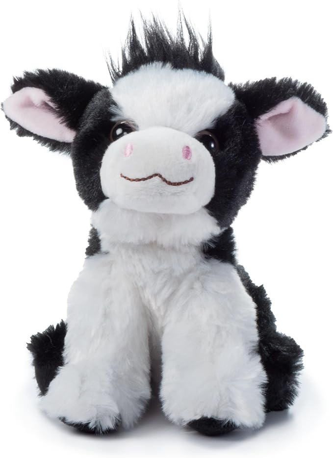 The Petting Zoo Cow Stuffed Animal Plushie, Gifts for Kids, Wild Onez Babiez Farm Animals, Cow Plush Toy 6 inches