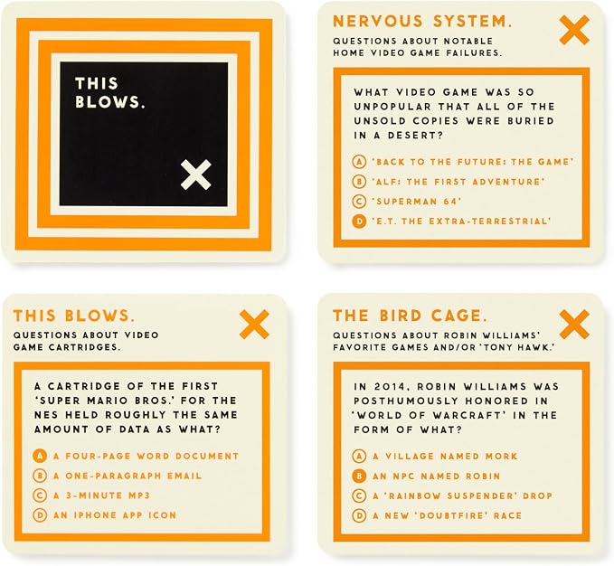 Brass Monkey Bizarre Video Game Trivia – Trivia Card Game Set with 200 Unique Questions About Bizarre Video Game Trivia