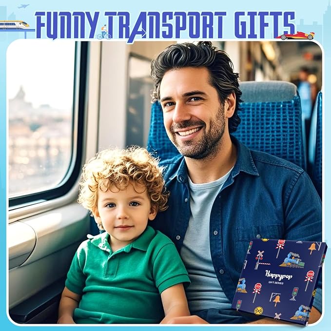 HAPPYPOP Train Gifts for Boys - Train Socks for Trains Lovers, Railroad Gifts for Kids