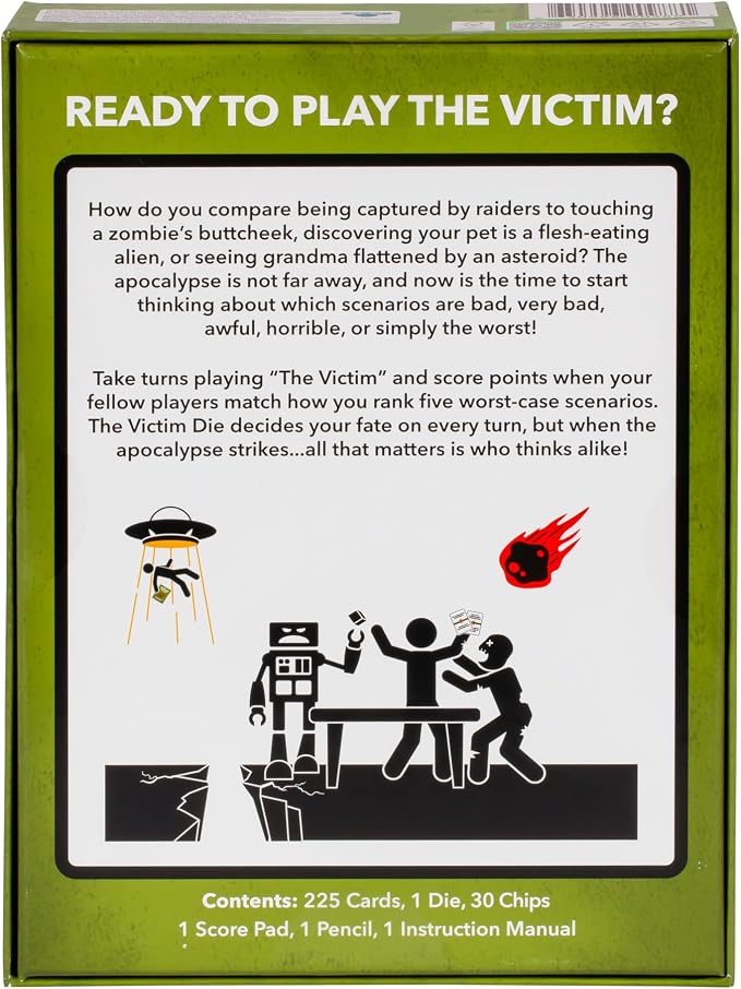 Moose Games The Worst-Case Scenario Card Game Apocalypse | Match How Players Rank Five Apocalyptic Scenarios from Bad to Worst | Score Points and Win! for Ages 14 to Adult for 3 to 6 Players