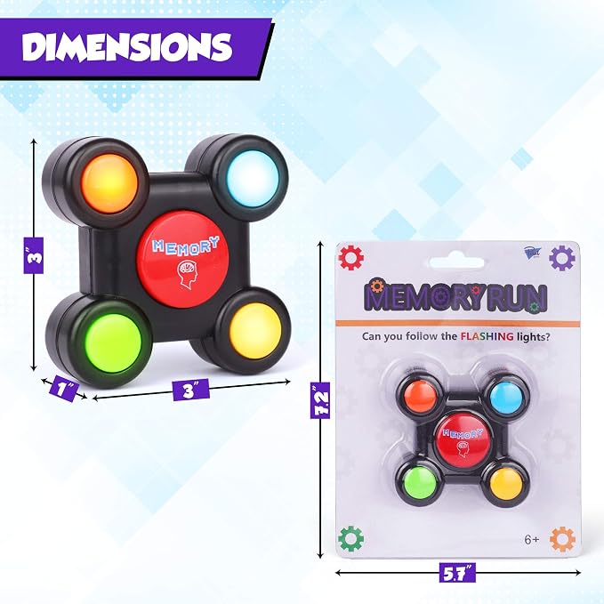 Point Games Memory Run - Electronic Memory Handheld Game with Lights - Competitive Maze Challenge Gameplay -Cognitive Developmental Brain Teaser Puzzle Toy - Kids Ages 6+
