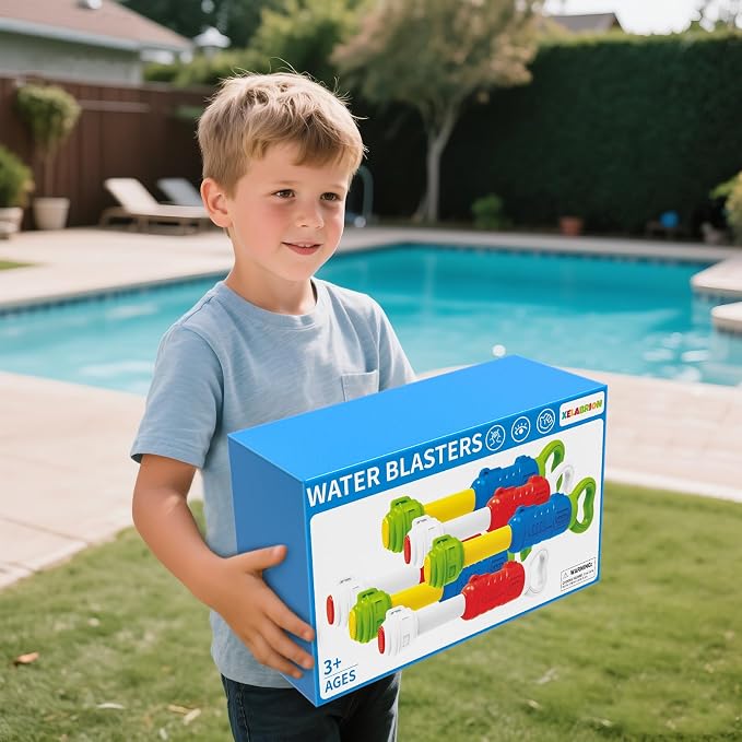 Water Guns for Kids, 6 PCS Squirt Guns Water Blaster Set, Water Squirter Blaster Pool Toys for Kids Toddlers Boys Girls 4-8, 6-8-10-12,Shooter Swimming Pool Party Outdoor Beach Sand Play Game Toys