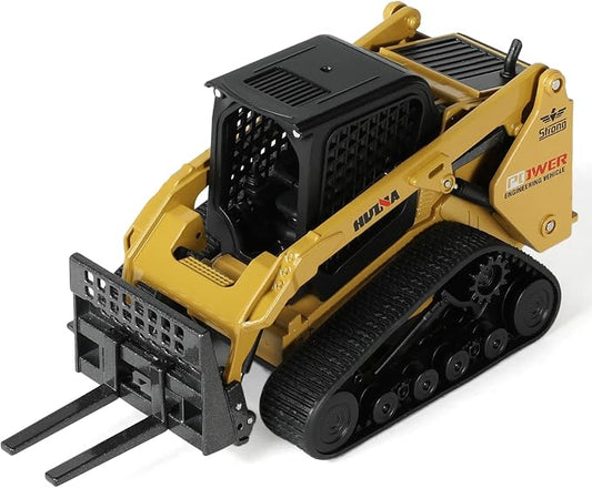Forklift Construction Toys, Die-cast Scale All Metal Mini Construction Vehicle Fork Truck, Collection Forklift Desk Decoration Toy Gift for Kids Adult-Yellow