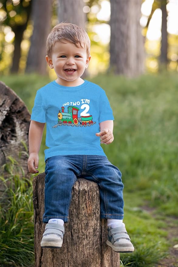 Unordinary Toddler 2nd Birthday Shirt boy Chugga Chugga Two Two Train im 2 Years Old Second Birthday Tshirt