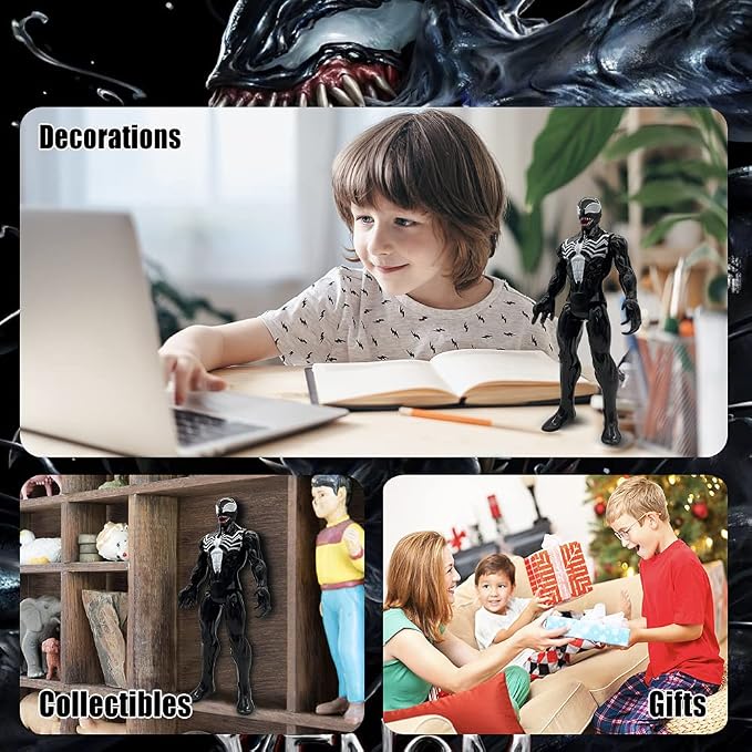 lasama Action Figures, 12 Inch Collectible Figures Toys for Boys Characters Toys Prefect Gift for Christmas, Thanksgiving Day, Birthday, Children’s Day for Kids (Black)