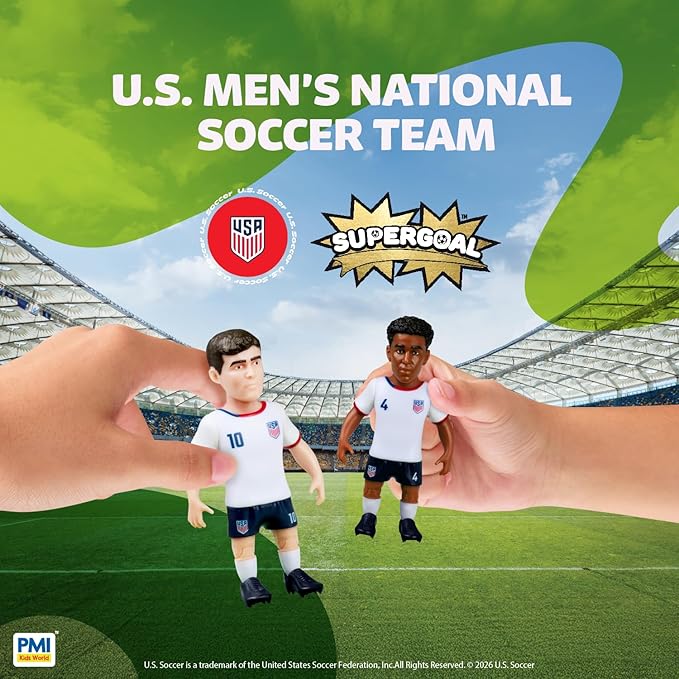 P.M.I. PMI Collectibles World Cup Soccer Figures – 11 Pack Deluxe Box Team Players – Official Football Mini Figures Premium Soccer Collectible Toy Set (Styles May Vary) (Team USA)