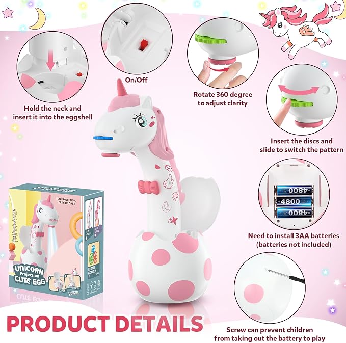 KETIEE Unicorn Drawing Projector Toys for Ages 5-7: Smart Art Sketcher Tracing and Drawing Projector for Kids with 96 Stencils, Spring for Girls Boys Ages 3+
