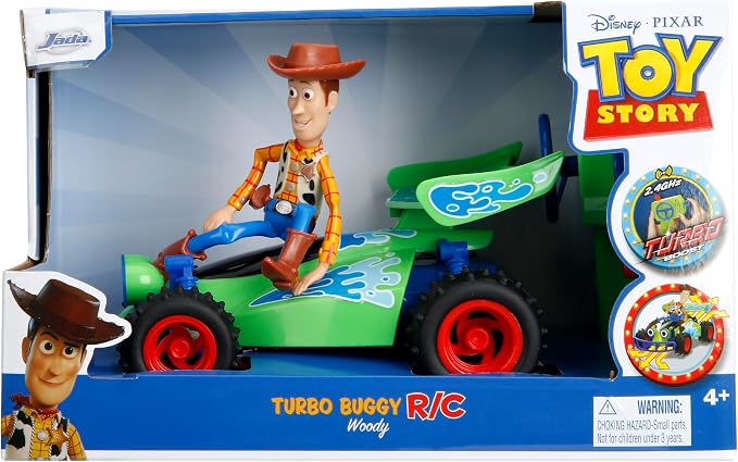 Jada Disney Pixar Toy Story 4 Turbo Buggy W/Woody Radio Control Vehicle, 2.4 Ghz, 1: 24