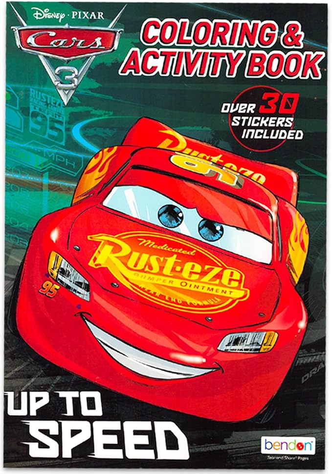 Disney Cars and Trucks Coloring Book Set for Kids - Things That Go Bundle with Coloring Pages, Stickers, Plus More | Coloring Activities for Boys, Girls