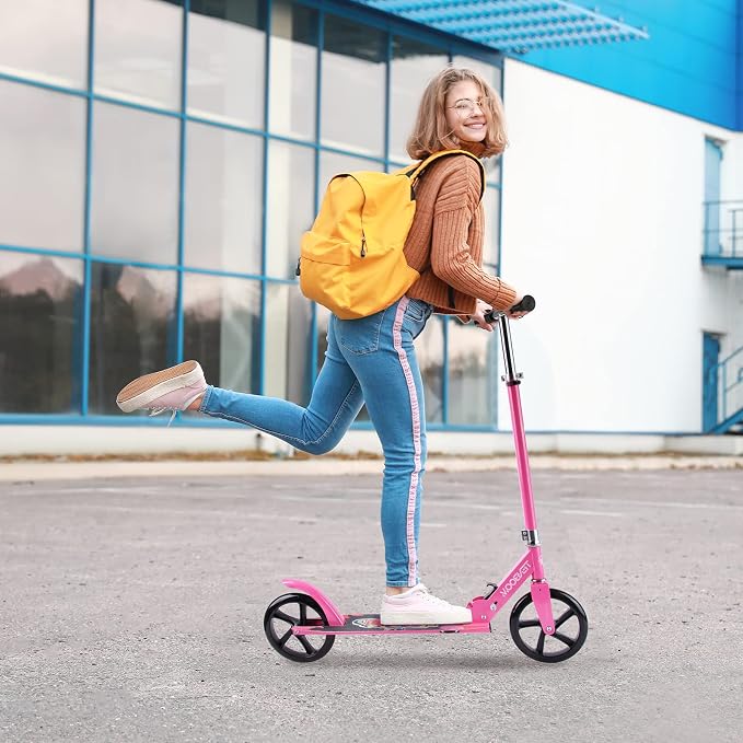 Kick Scooter for Ages 6+, Kids, Teens & Adults. Max Load 240 LBS. 8IN Big Wheels for Kids, Teens & Adults, 3 Adjustable Levels