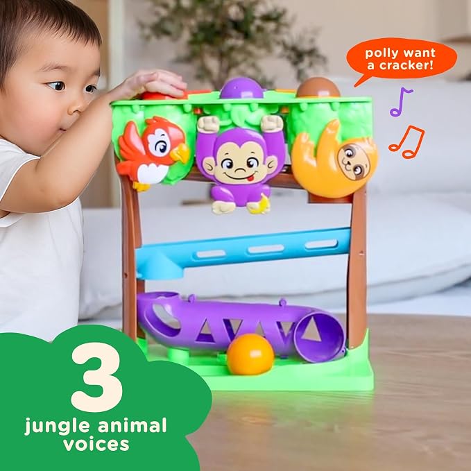 Move2Play, 30+ Jungle-Jammin’ Songs & Phrases | 30+ Fin-Tastic Songs & Phrases | Baby & Toddler Musical Toy | First Birthday Present for 1+ Year Old | Ages 6-24 Months | Boy & Girl