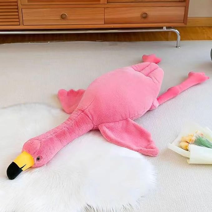 50" Large Flamingo Stuffed Animal Plush Pillow,Pink Flamingos Soft Plush Doll Toys,Gift for Kids and Adults（Pink）