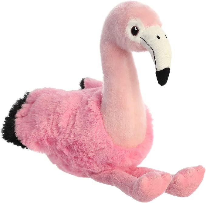 Aurora® Responsibly Made Eco Nation™ Flamingo Stuffed Animal - Ideal for Playtime Adventures - Perfect for Birthdays or Just Because - Pink 10.5 Inches