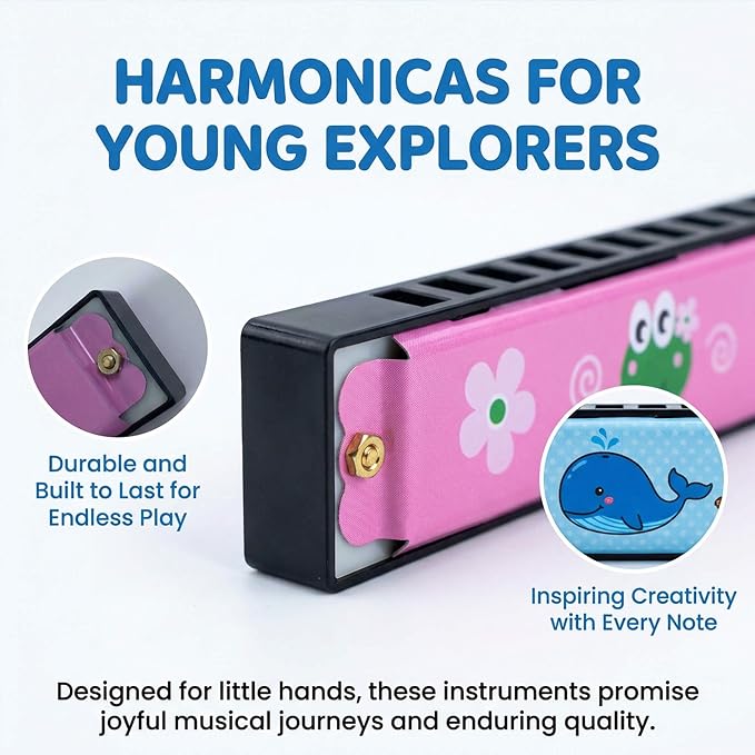 Kids Harmonicas, 24 Pcs | Bulk, Party Favor Toys, Goodie Bag Stuffers