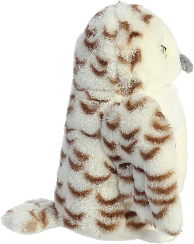 Aurora® Eco-Friendly Eco Nation™ Owl Stuffed Animal - Environmental Consciousness - Recycled Materials - White 8 Inches