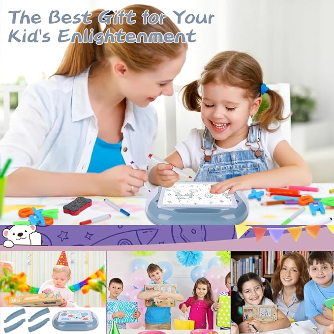 Cokzer Toys for 1-2 Year Old Boys, Toddler Boy Toys with Magnetic Letters and Numbers, Learning and Educational Toys for 1 2 Year Old, Boys Birthday (Blue)