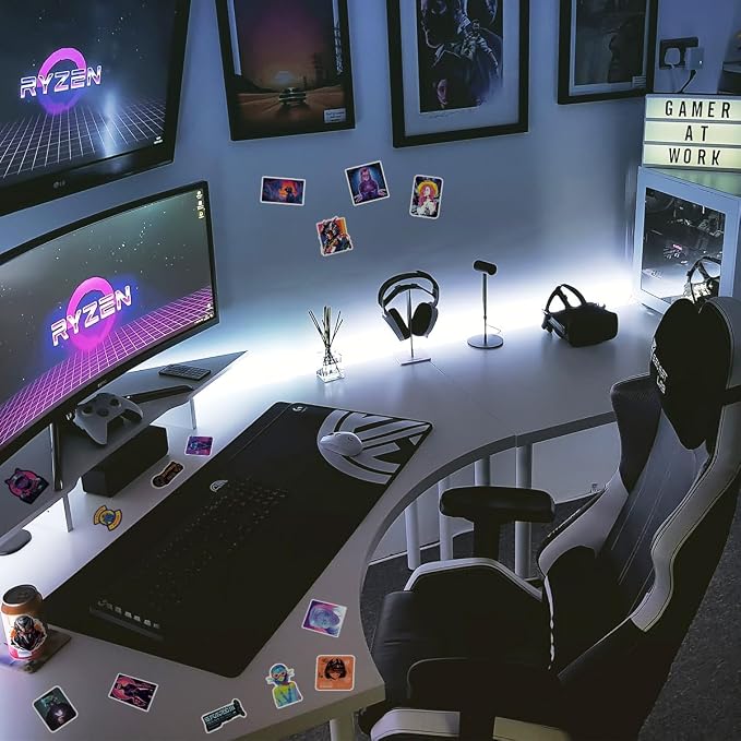 QTL Cyberpunk Stickers for Teens Adults, Vaporwave Party Supplies, Waterproof Vinyl Stickers for Laptop and Water Bottles, 75PCS