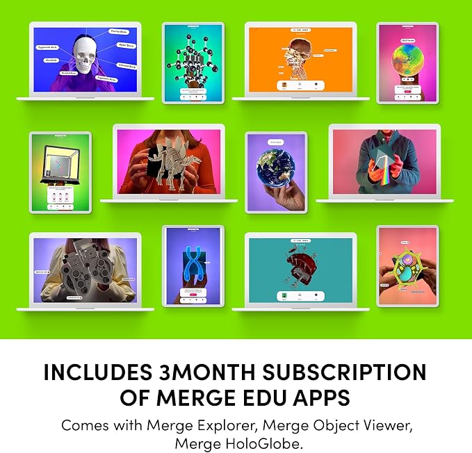 Merge Cube STEM Toy - Hold Digital Science Experiments in Your Hand! 1000+ 3D Objects & 100+ Interactive Simulations with Augmented Reality - Fun Learning Gift for Kids