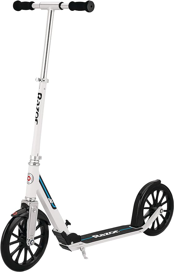 Razor A6 Kick Scooter for Kids Ages 8+ - Extra-Tall Handlebars & Longer Deck, 10" Urethane Wheels, Aluminum Frame, Anti-Rattle Technology, for Riders Up to 220 lbs