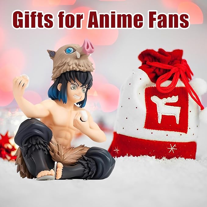 6Pcs Demon Anime Figures Set, Slayer Characters for Anime Fans (Rice Ball)