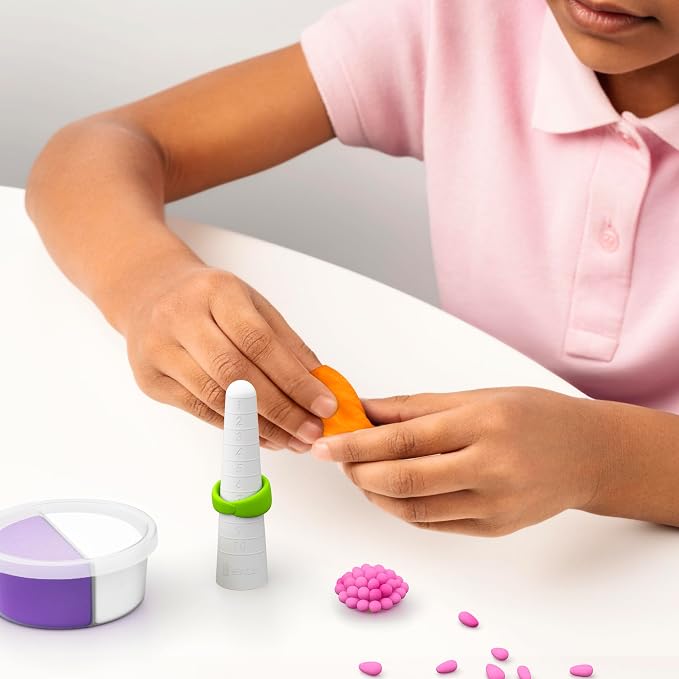 HEY CLAY Bijou - Clay Kit for Accessories Creation - Air Dry Clay with Tools and Fun Interactive App for Kids 3+ (Flower Rings)