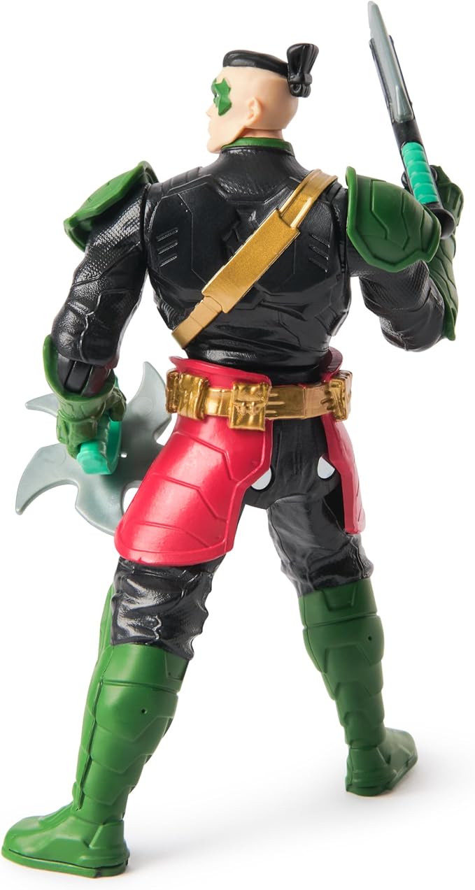 DC Comics, Batman™ Battle Clash 6” Ninja Strike Robin Action Figure with 2 Ninja Accessories, Super Hero Kids Toys for Boys and Girls Ages 3 & Up