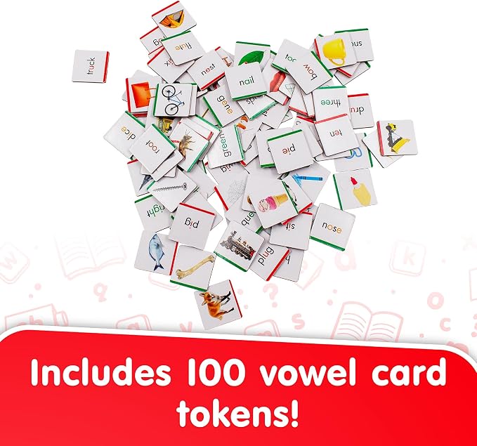 Junior Learning: Vowelcanos - Sorting & Matching Game, Learn Short & Long Vowels, Builds Phonemic Awareness, Reading Development, Kids Ages 5+