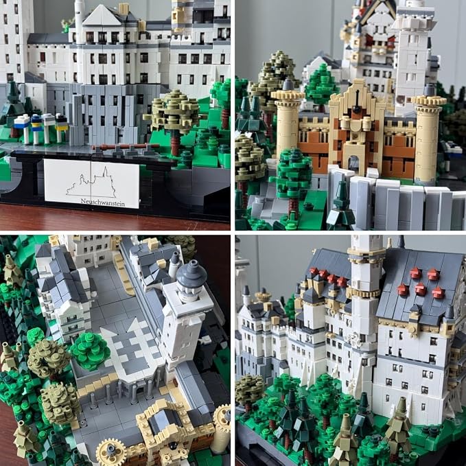 Castle Building Sets for Adults, 6786 Pcs Giant Neuschwanstein Castle Architecture Modular Buildings, Ideals Celebration Day for History Enthusiasts