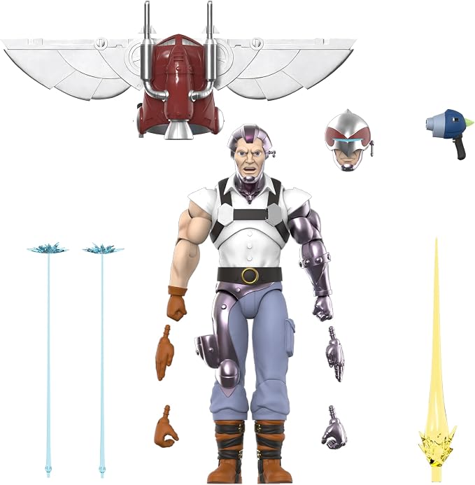 Super7 ULTIMATES! SilverHawks Condor (Toon) - 7" SilverHawks Action Figure with Accessories - Classic Cartoon Collectibles and Retro Toys