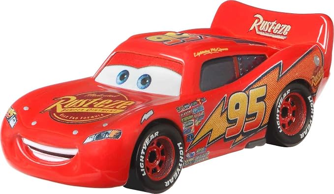Mattel Disney and Pixar Cars 1:55 Scale Die-Cast Vehicles, Collectible Toy Cars, Lightning McQueen