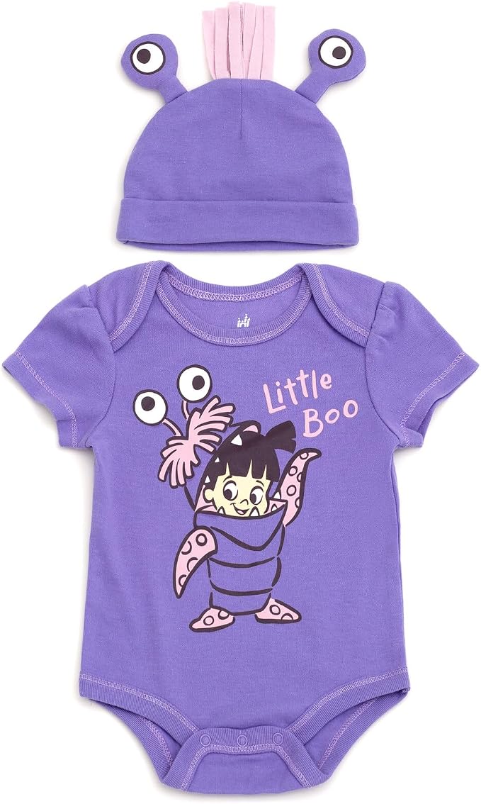 Disney Cosplay Baby Bodysuit and Hat Set Newborn to Infant Sizes (Newborn - 24 Months)