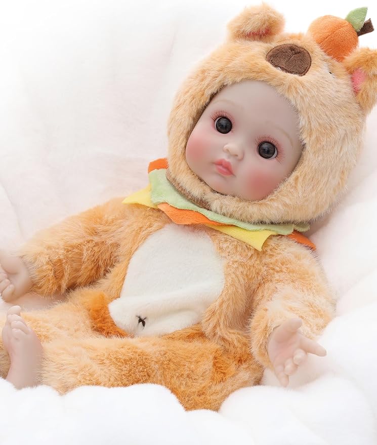 Baby Dolls, 15 Inch Realistic Soft Body Baby Doll Real Life Baby Dolls with Accessories, for 3+ Year Old Girls, Pretend Play, Collection, Gift-Ready (15", Orange)