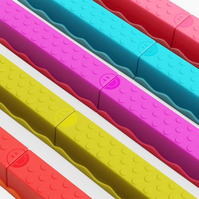 B. toys – Balance Beam for Kids – Interlocking Balancing Beams – 6 Sensory Pads & 10 Beams – Active Play for Toddlers, Kids – 3+ Years – Balance & Build Set - Rainbow Color